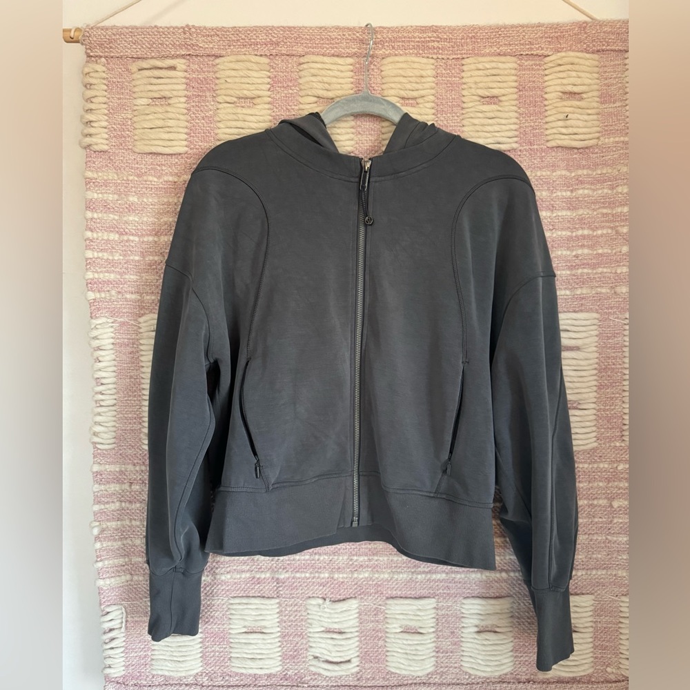 Lululemon brushed hoody. Size 6. Dark grey.